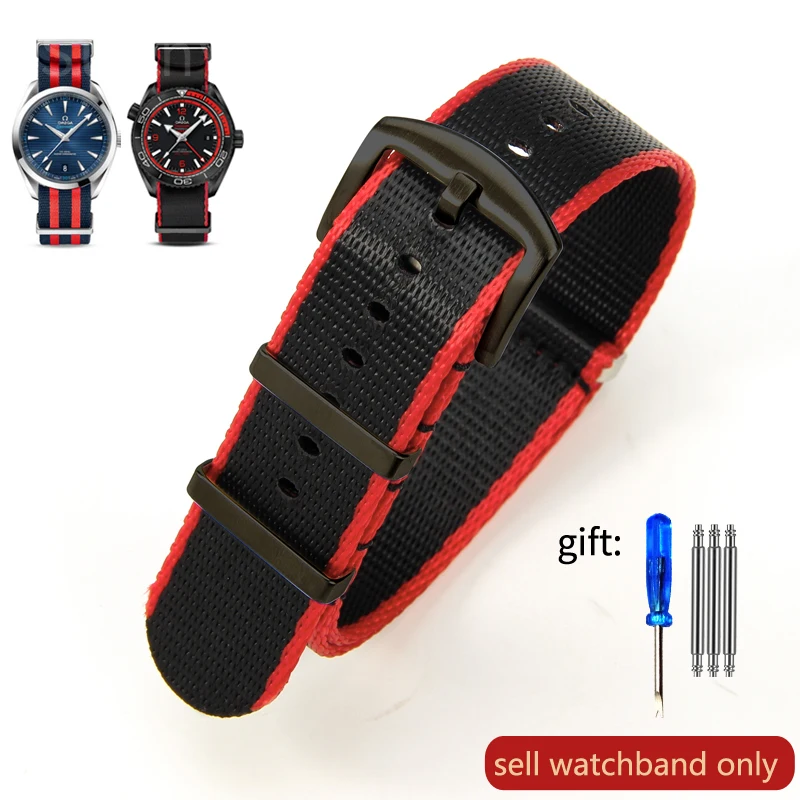 Hochwertiges Nylon-Uhrenarmband für Omega Seamaster 300 Water Ghost Party 20 mm 22 mm für Mido Rolex Tudor Militäruhrenarmband