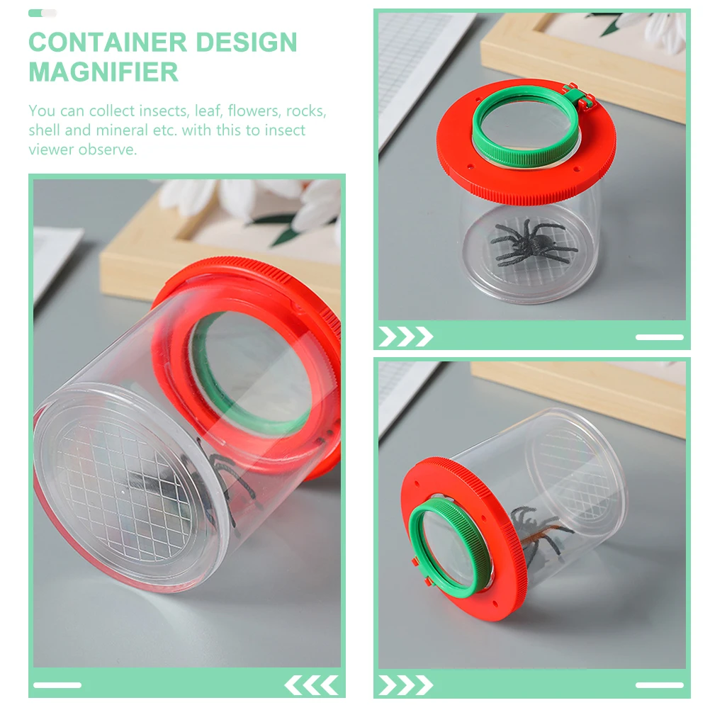 

2pcs Observation Insect Kit Containers Kids Students Magnifier Nature Exploration Toy Educational Bug Viewer Container Design