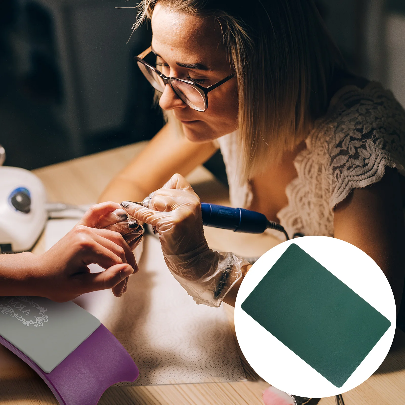 

Manicure Hand Pad Dual-Sided Nail Art Mat Soft Reusable For Home Office Tool Nail Salon Accessory