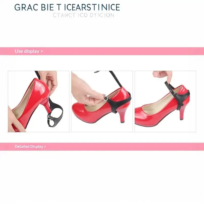 1 Paar High Heels Bündel Schuhbänder zum Fixieren, rutschfeste Riemen, Damen Schnürschuhbänder, Schuhzubehör – Detail 3