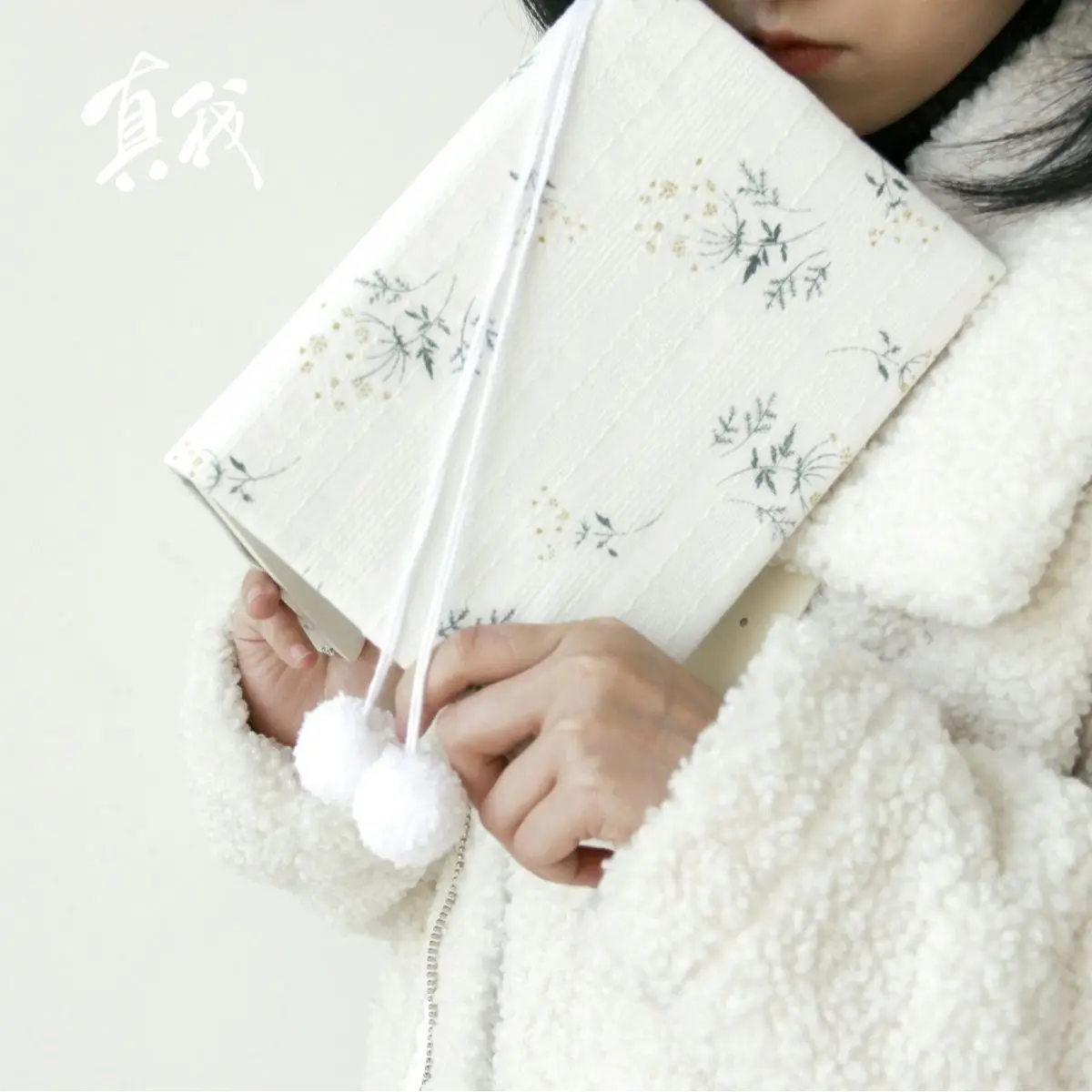 【White Nan Flower】Original Handmade A5 A6 Notebook Covers Protector Book Sleeve Crafted Fabric Products Diary Cover，in Stock