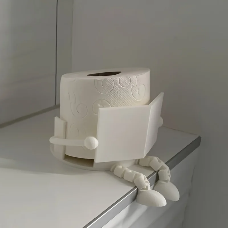 1Pc Fun Toilet Paper Holder - an Amusing Reading Toilet Paper Holder, Bathroom Roll Dispenser That Combines Practicality