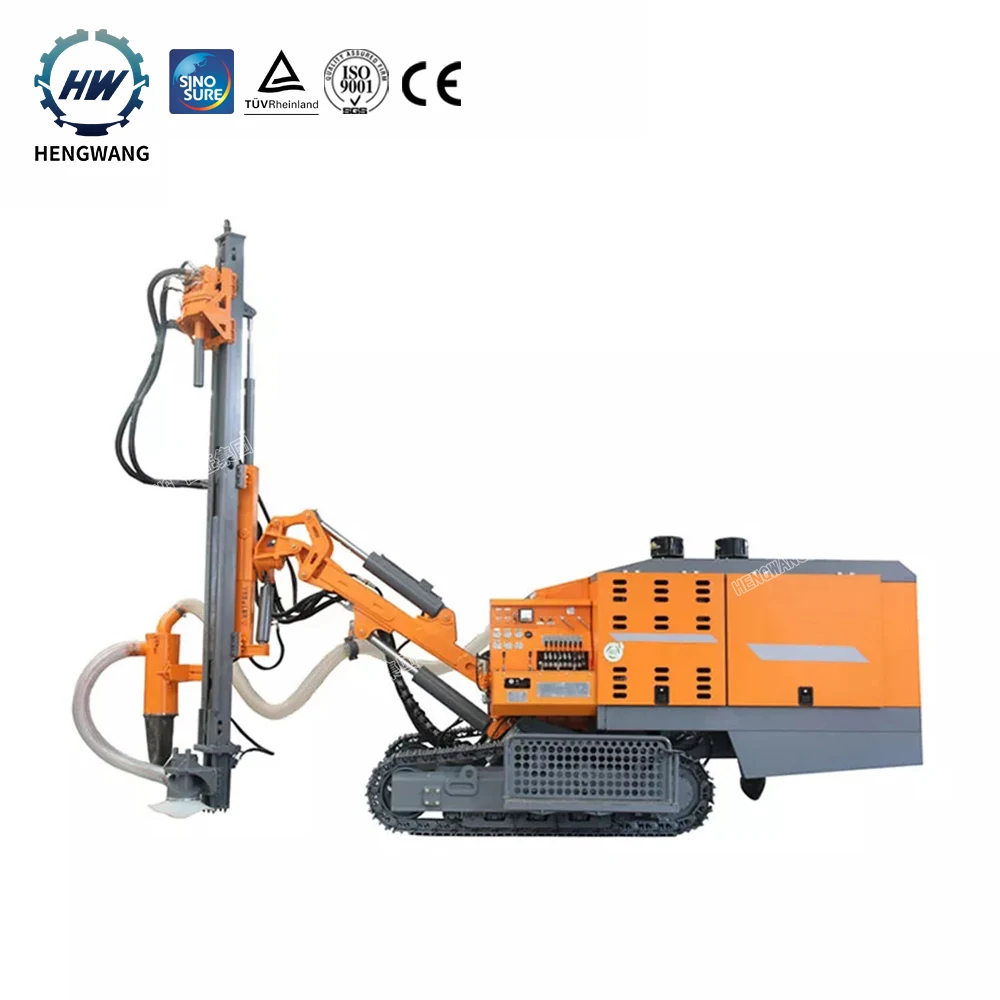 HW-452 blast hole mining drilling equipment drill rigs machine with air compressor