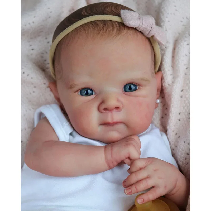 45CM Already Finished Reborn Baby Doll Bettie Newborn Baby Hand Details Painted 3D Skin with Visible Veins Muñecas Bebes Reborn