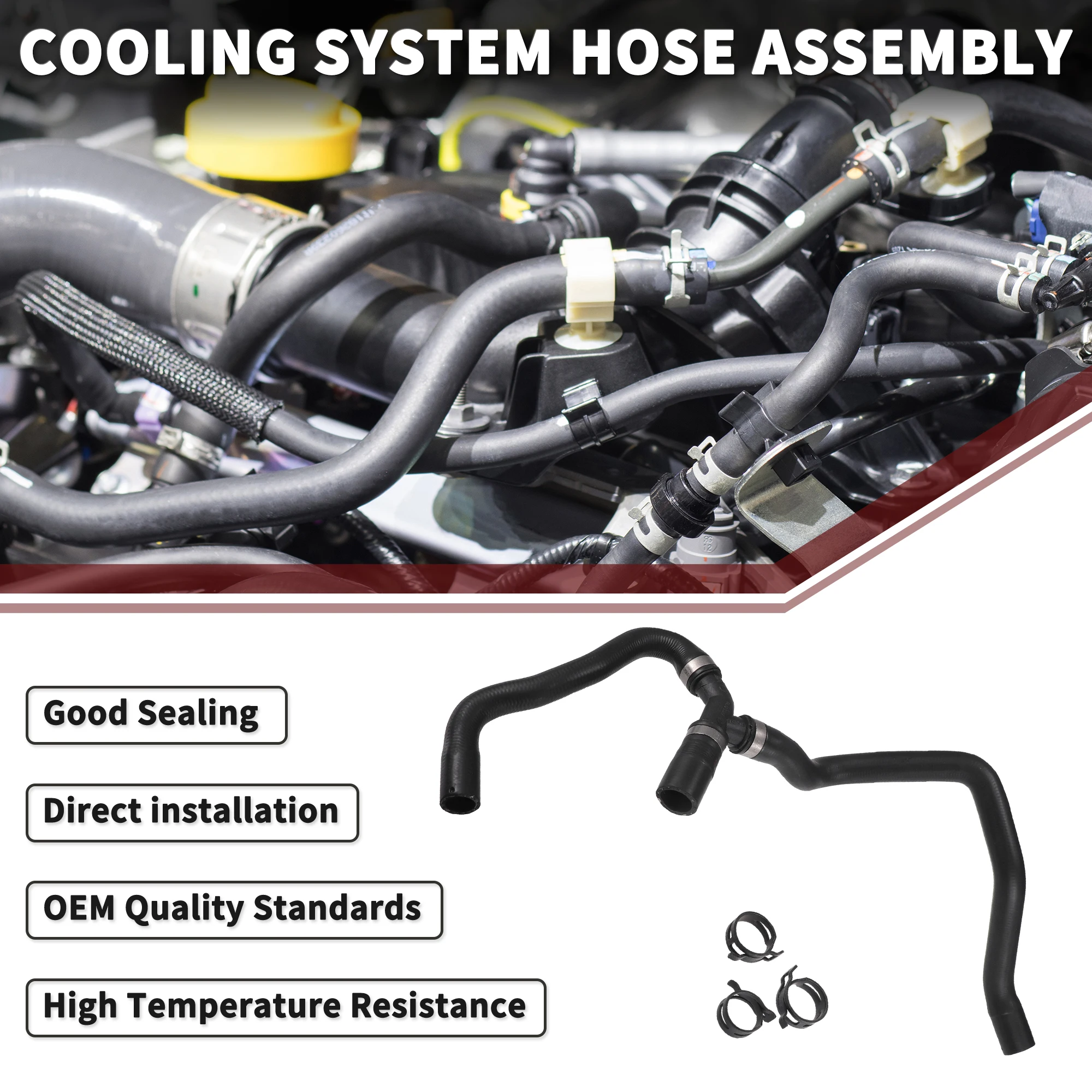 

UXCELL Cooling System Hose Assembly for Ford C-Max 2007-2010 for Ford Focus 2004-2020 No.7M518274JC/7M518274JB