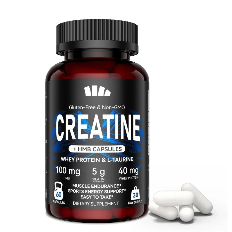 Micronized Creatine Monohydrate Capsules 3000mg - 60 Count - 30 Servings per Container for Muscle Performance & Recovery