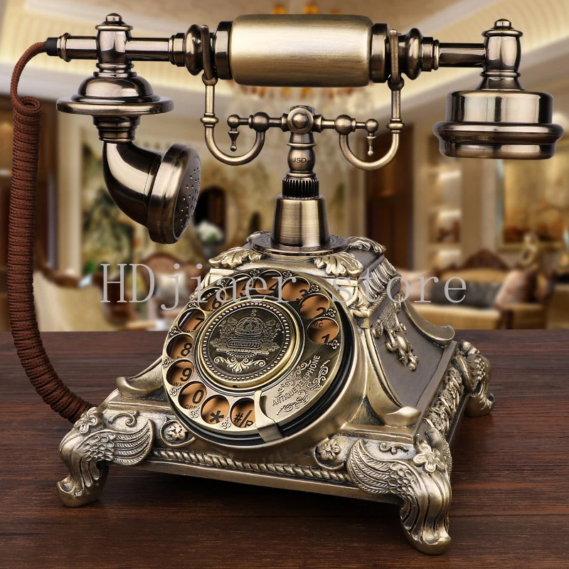 

Antique-style telephone, a wireless SIM card-enabled pastoral beauty with European retro style