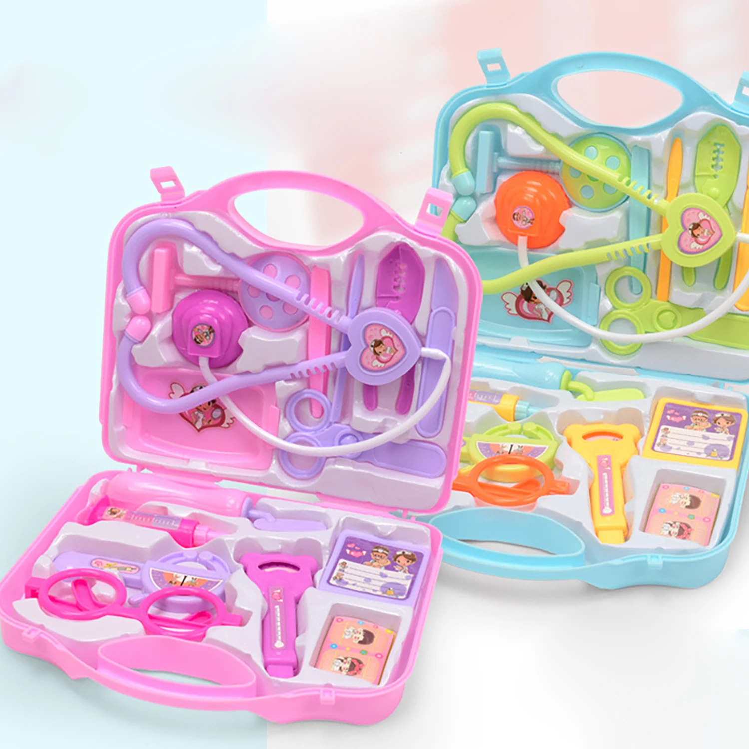 

Детский доктор, игровая игрушка, портативная аптечка, набор, игрушка для инъекций стетоскопа