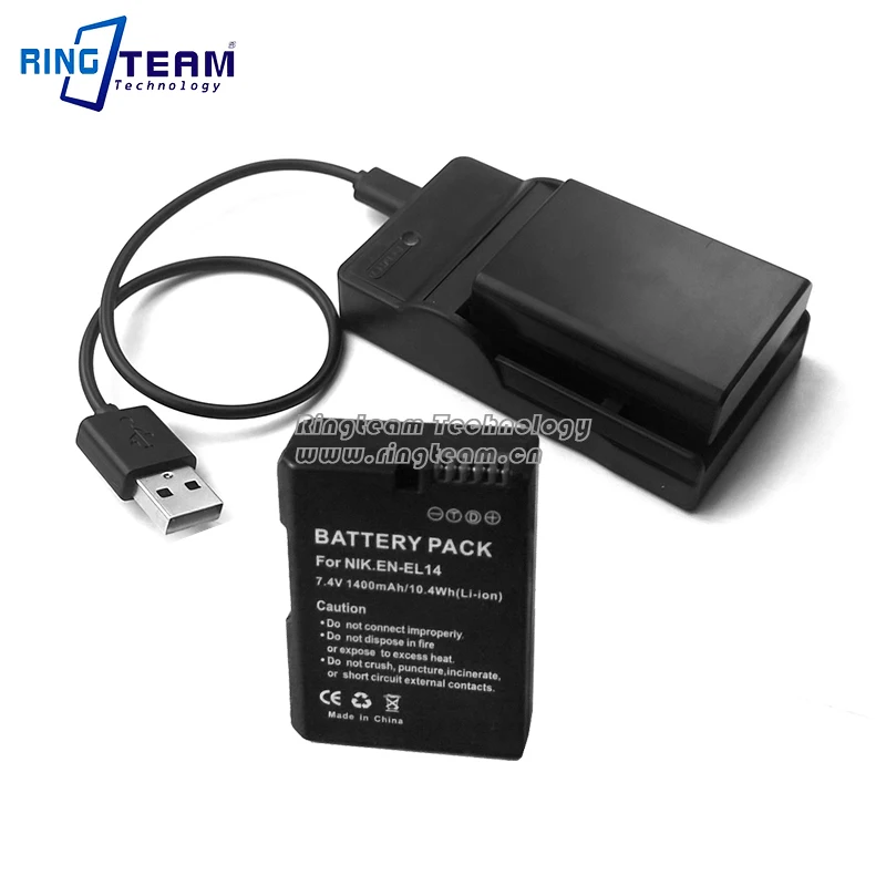 EN-EL14 EL14a USB Charger for Nikon Battery Camera Coolpix P7800 P7700 P7100 P7000 D5500 D5300 D5200 D3200 D3300 D5100 D3100 Df