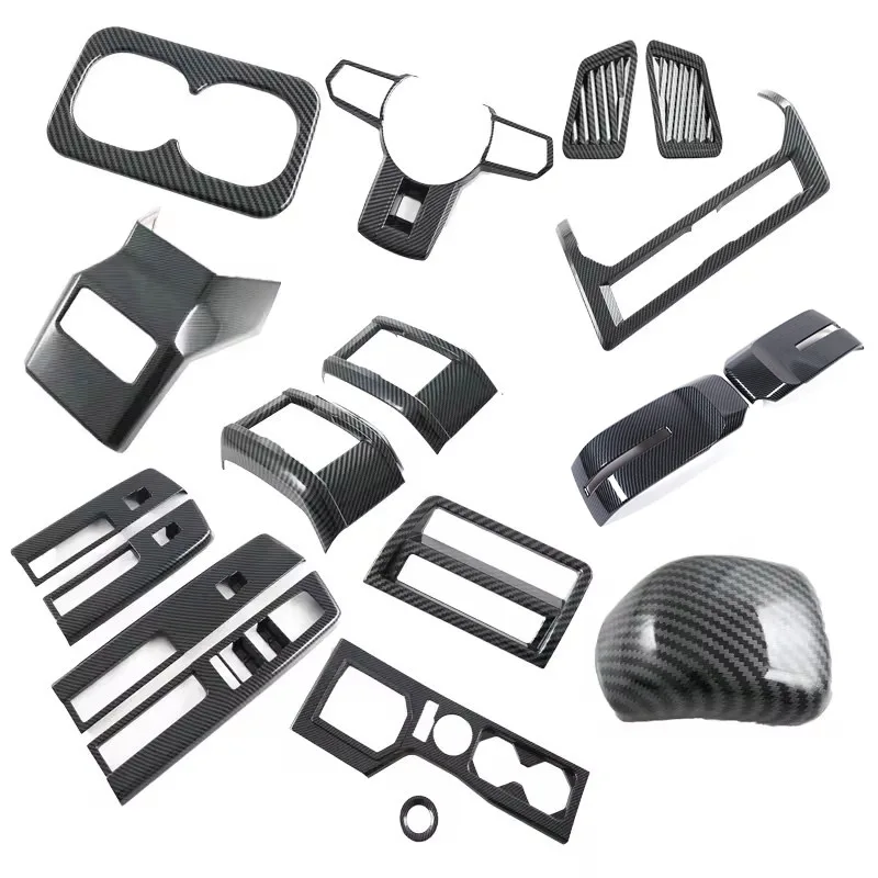 For Mitsubishi Triton L200 2023 2024 Center Console Gear Shift Panel Air Outlet Window Switch Trim Cover Mirror Interior Kit