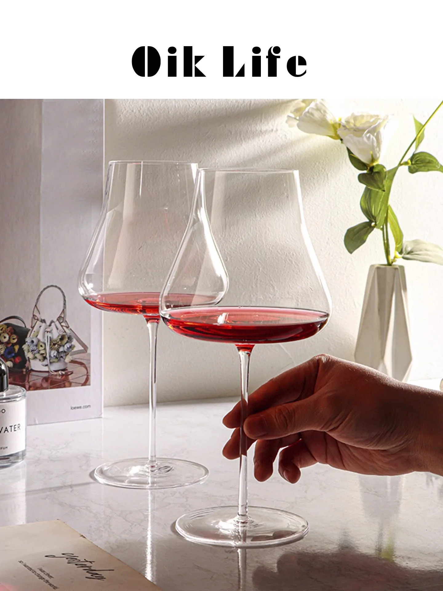 

2PCS Ultrathin Crystal Wine Glasses Party Stemware Universal Wineglass Volcano Grand Cru Bordeaux Goblet Champagne Cup