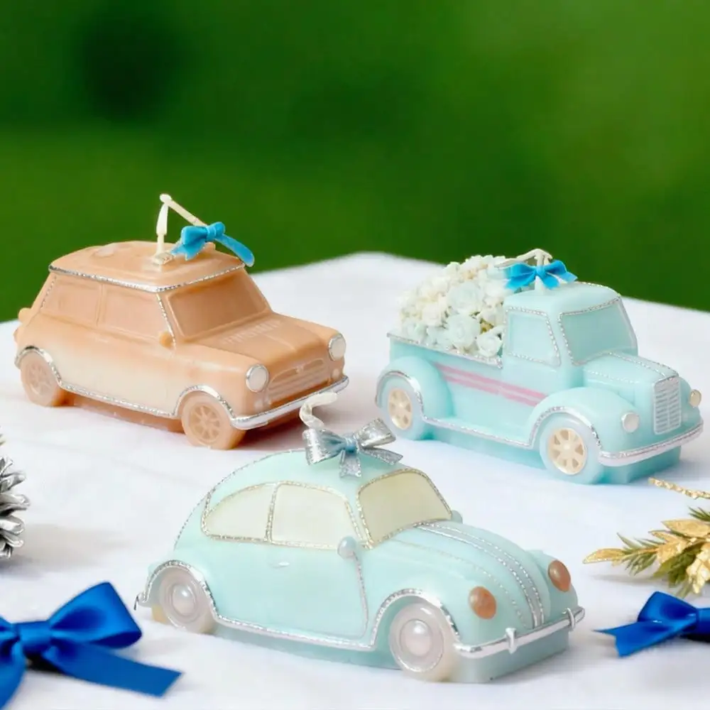 Multi Style Styling Car Silicone Candle Mold Rose Pickup Car Shape Soap Mould Resin Gypsum Making Tool DIY 3D Gifts Home Decor view 3