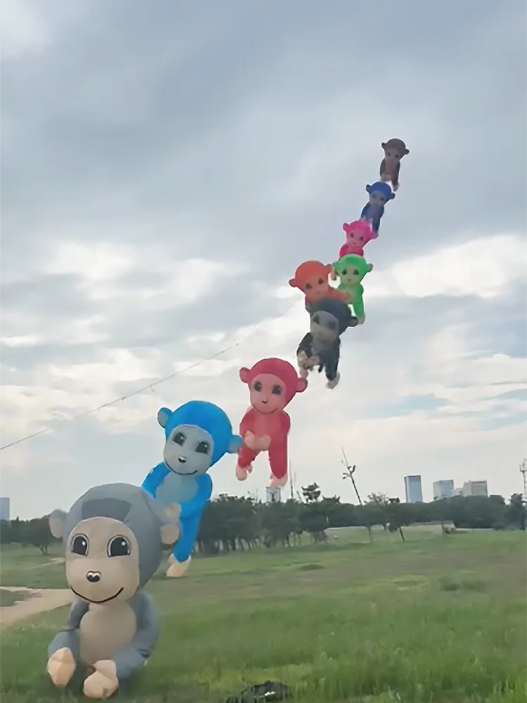 9KM 3.5m Klappen Aap Vlieger Lijn Wasserij Hanger Zachte Opblaasbare Show Kite voor Kite Festival Ripstop Nylon met Zak