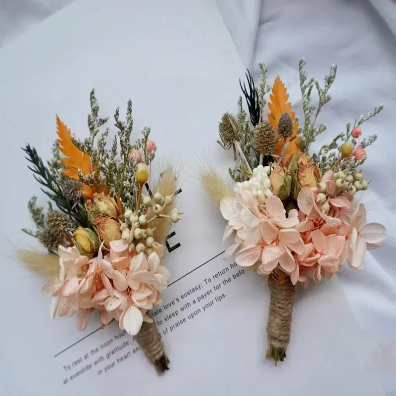 Home Wedding Decoration Dried Flower Bridal Bouquet Mini Natural Dried Flowers Bouquet Wedding Centerpieces Decor Holiday Gift