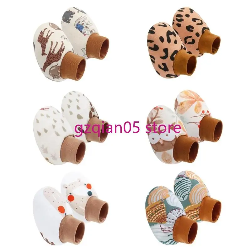 

N7ME 6 Pair Unisex Baby Socks Cotton Soft Fabric Indoor Shoes Set Elastic Edges Lovely Pattern Designing for Daily Home