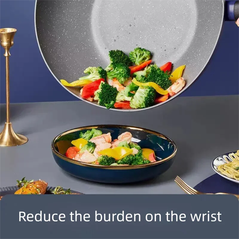 مقلاة غير لاصقة مقاس 10 بوصة متينة مطلية بالحجر كاسوت من الألومنيوم مقلاة البيض مقلاة عجة مقالي مقلاة طهي موقد غاز وموقد حثي #5