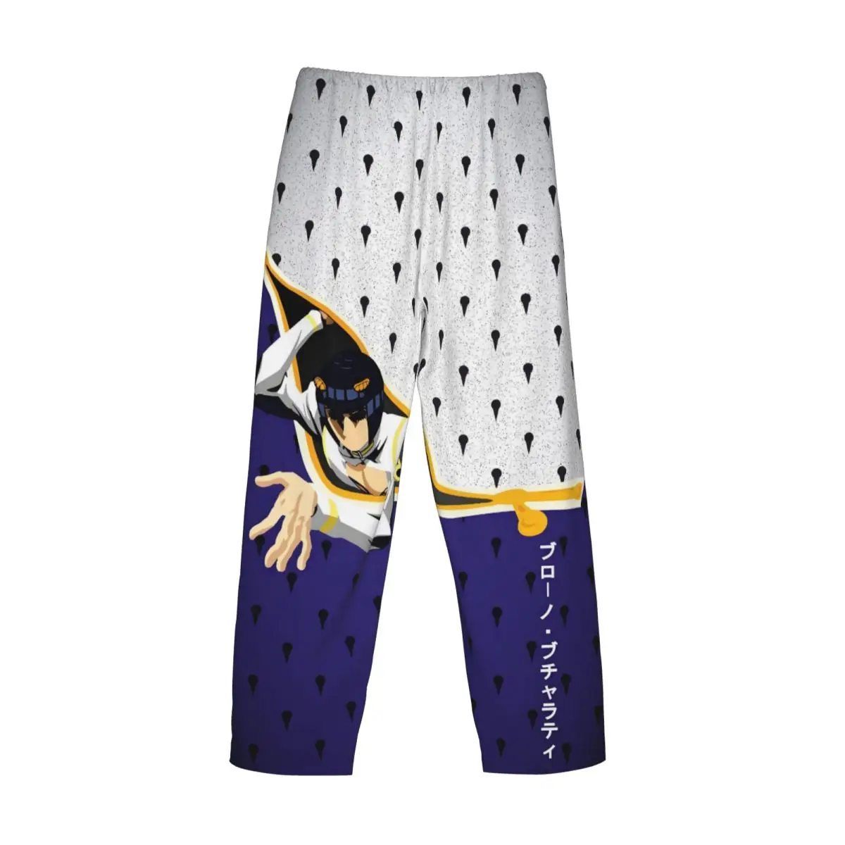 Custom Print JoJoes Anime Pyjamahose für Herren, Schlaf-Nachtwäsche, Hose mit Taschen