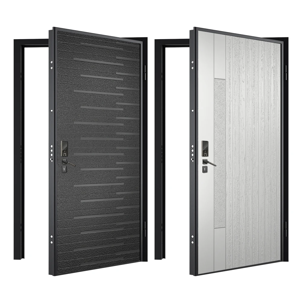 Luxury Italian Style Etched Aluminum Door with Anti-theft System for High-end ApartmentsCustomizable
