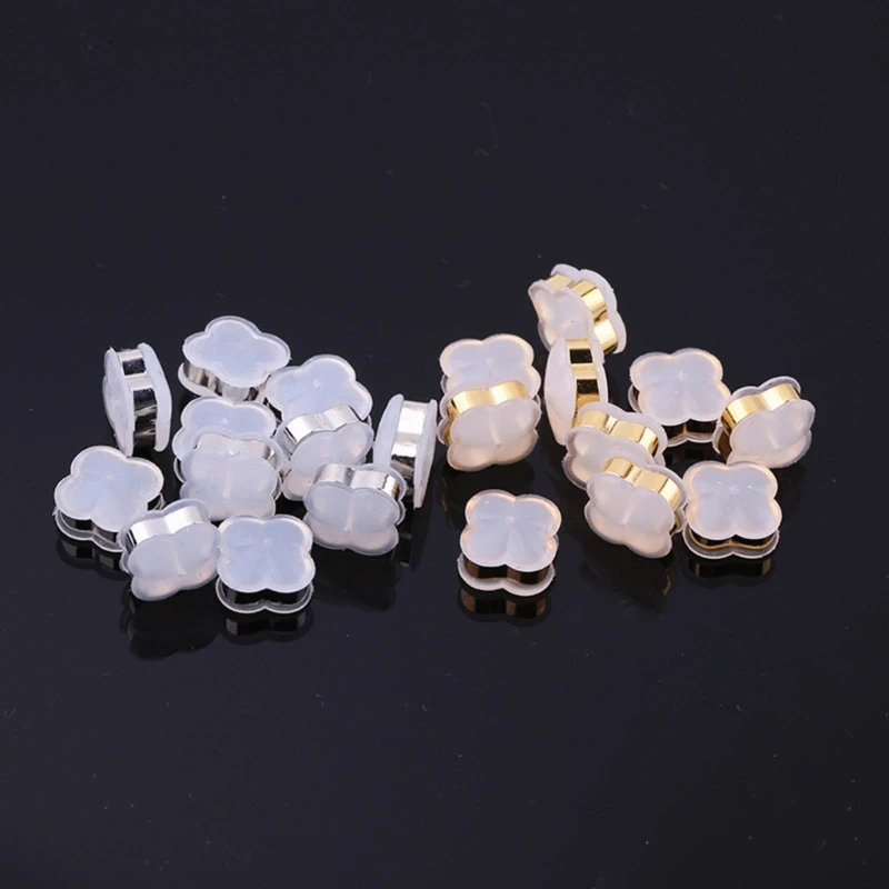 652F 10Pc Clear Ear Safety Backing Pad Backstop Stopper Replacement Part for Earrings