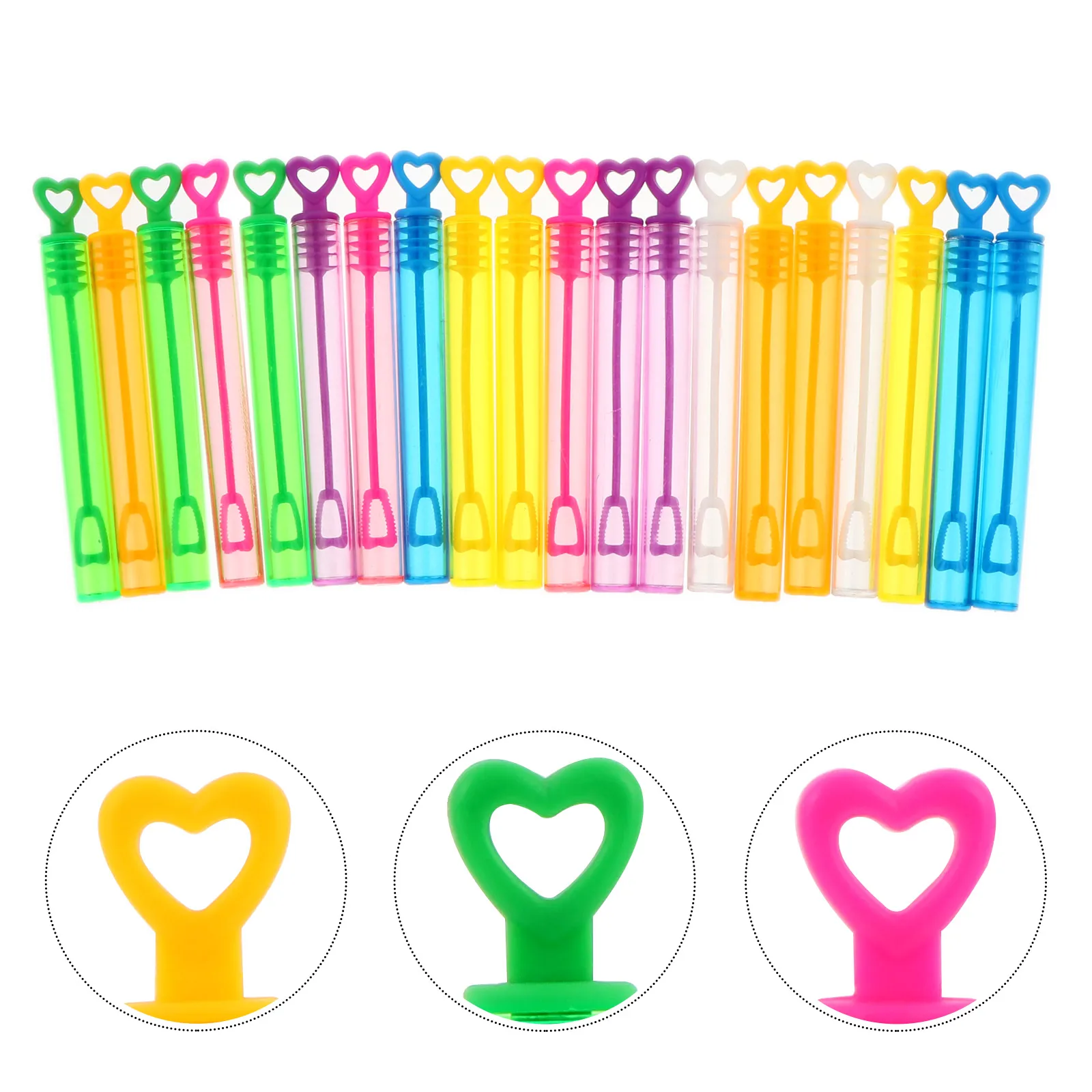 

20 Pcs Bubble Wands Love Tube Kids Bubbles Party Favors Wedding Carnival Outdoor Set Maker Blower Solution