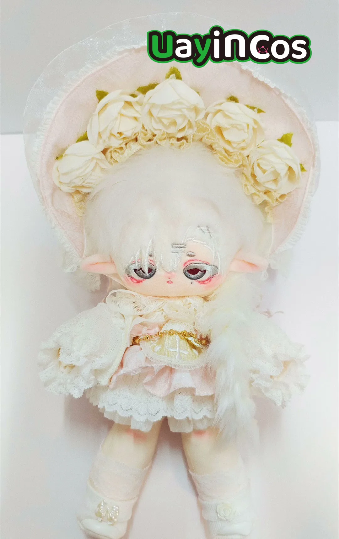 

White Hair Infinite Elf Demon Monster Stuffed 30cm Cute Plushie Cotton Plush Doll Body Anime Figure Toy For Kids Gifts Cosplay