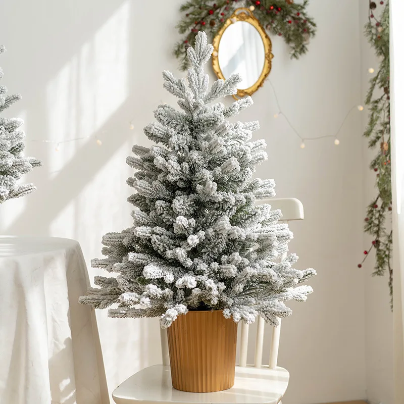 90cm Christmas Tree Table Area Snow PE Tree DIY Decoration Christmas Party Wedding Decoration Merry Christmas navidad