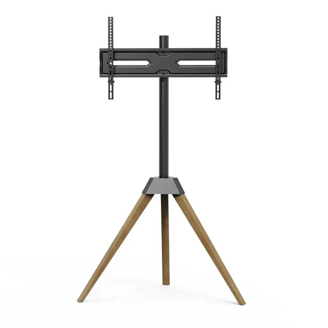 

Height Adjustable Easel TV Stand TV Floor Stand with Wood Legs TV Stand with Tripod Base for 32-65 Inch Flat Screens Swivel