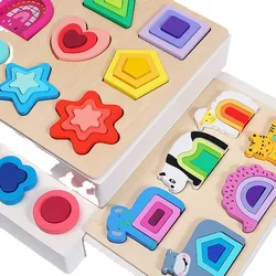 Early Educational Puzzle Toys,Puzzle Board,Geometric Shape,Cognitive Matching Wooden Toys For Babies Gifts