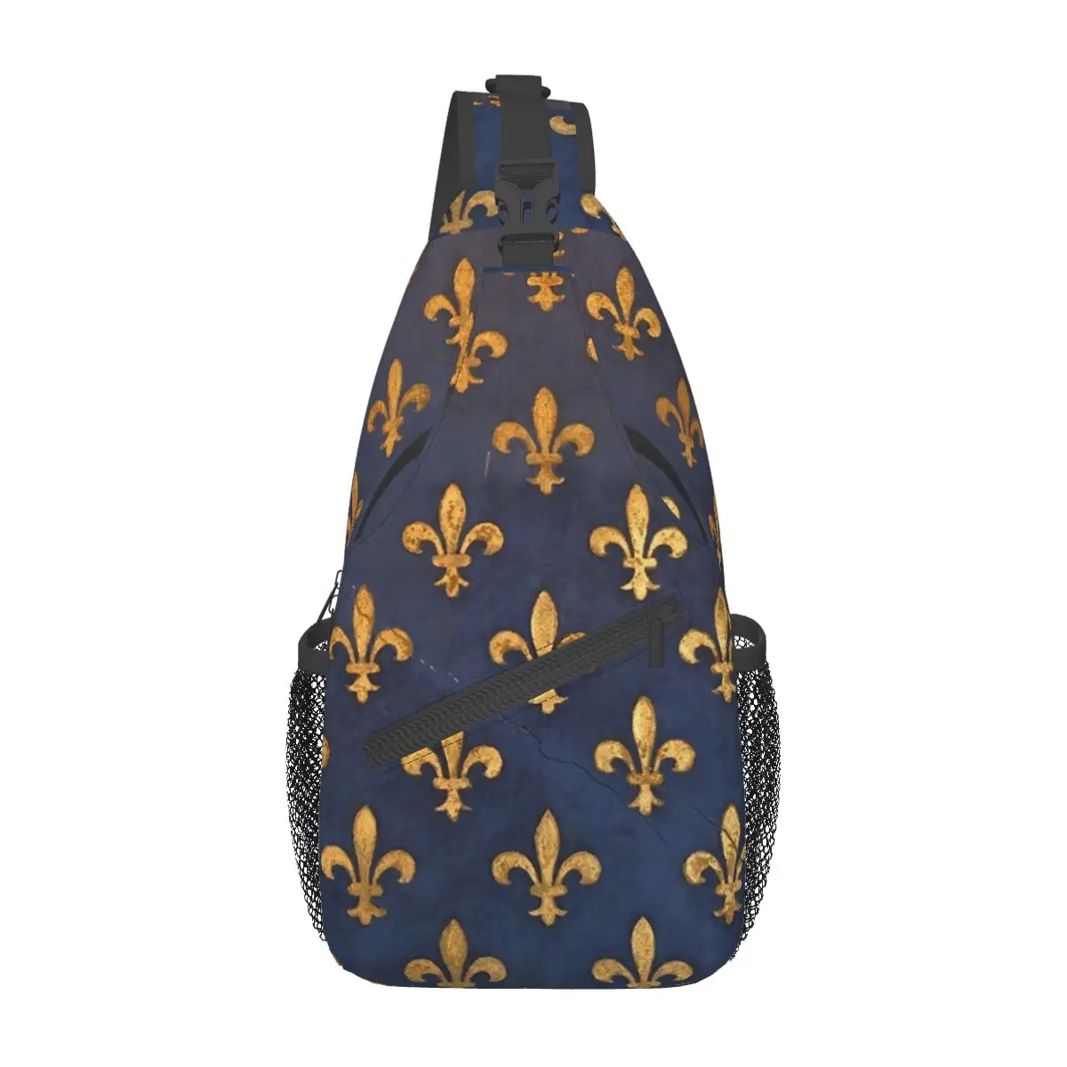 

Florence Flower Crossbody Sling Bag Small Chest Bag Fleur De Lis Lily Symbol Shoulder Backpack Daypack Hiking Outdoor Camping