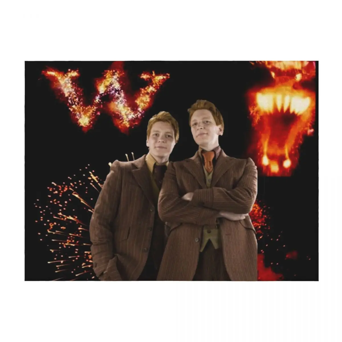 

Fred and George Weasley Throw Blanket cosplay anime Luxury Throw Soft Beds Soft Plush Plaid Blankets