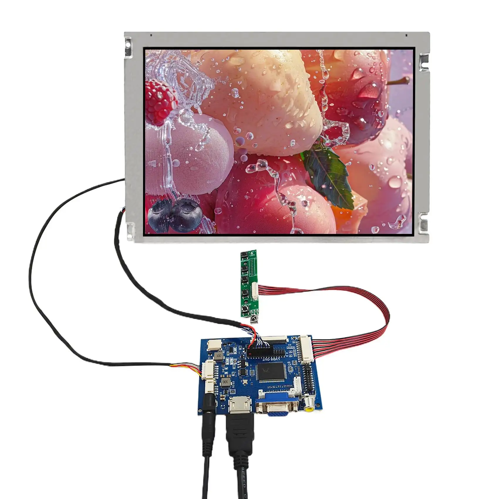 Placa controladora LCD H-D VGA AV pantalla LCD de 10,4 pulgadas G104SN02 800X600