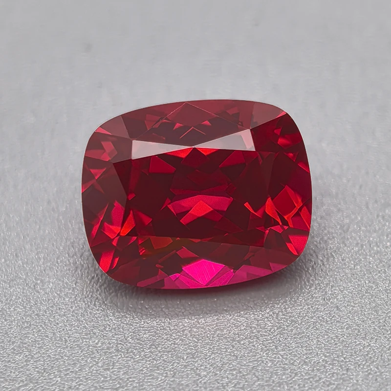 Top Lab-Grown Ruby Pigeon Blood Color L-Cushion Cut Loose Gemstone Synthetic Ruby Loose Diamond Gems Select AGL Certificate