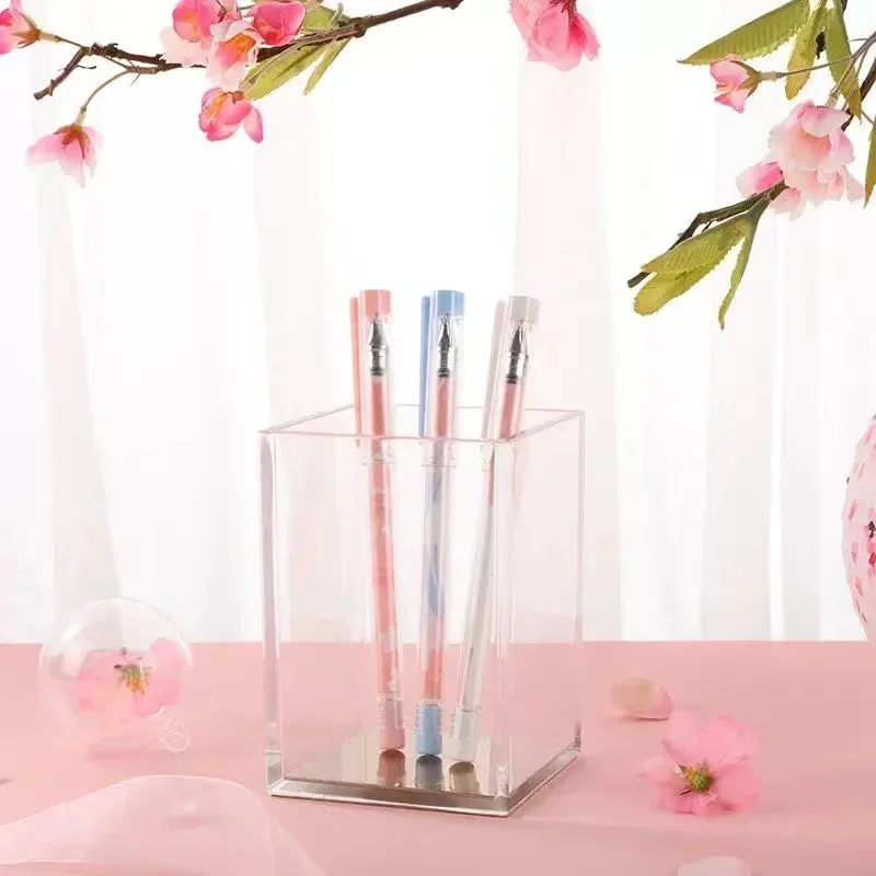 School Kantoorbenodigdheden Cadeau Studenten Schattige Balpen Mooie Esthetische Kawaii Kersenbloesems Zwarte Inkt Gel Pen