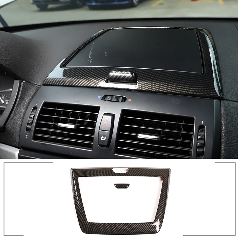 

2 Pcs ABS Carbon Fiber Pattern Car Interior Dashboard Storage Box Decorative Frame For BMW X3 E83 2006-2009 Car Accessories