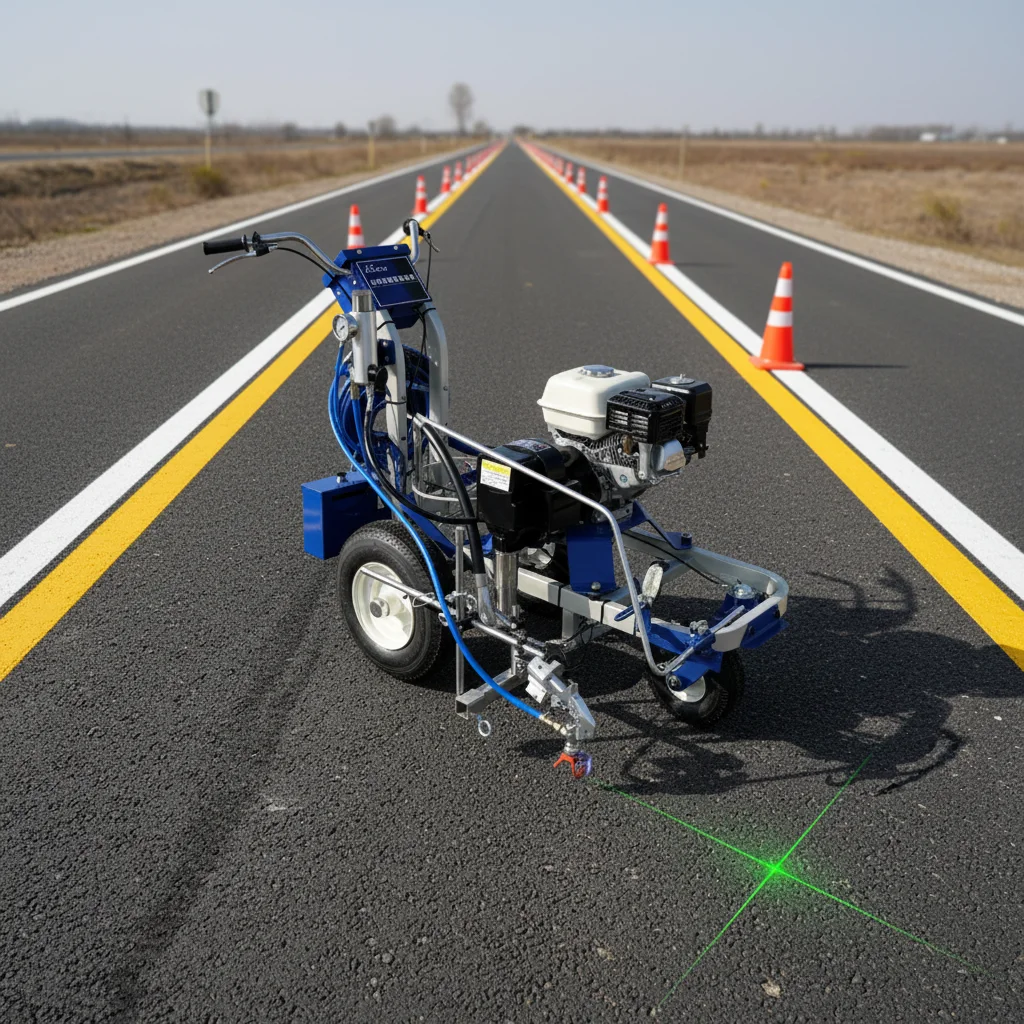 Thermoplastic Line Striper Walk Behind Road Marking Machine with Heavy Duty Paint Sprayer for Street Traffic Line Stripping