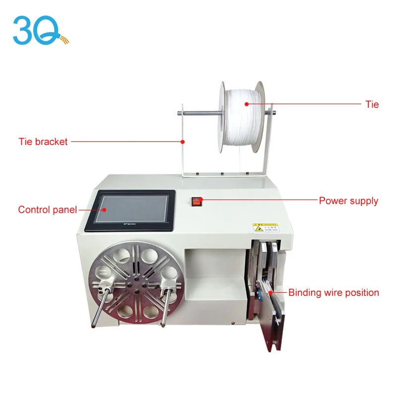 Corte automático Internet Cable Contando Medidor, 3Q, Enrolamento e Encadernação Máquina