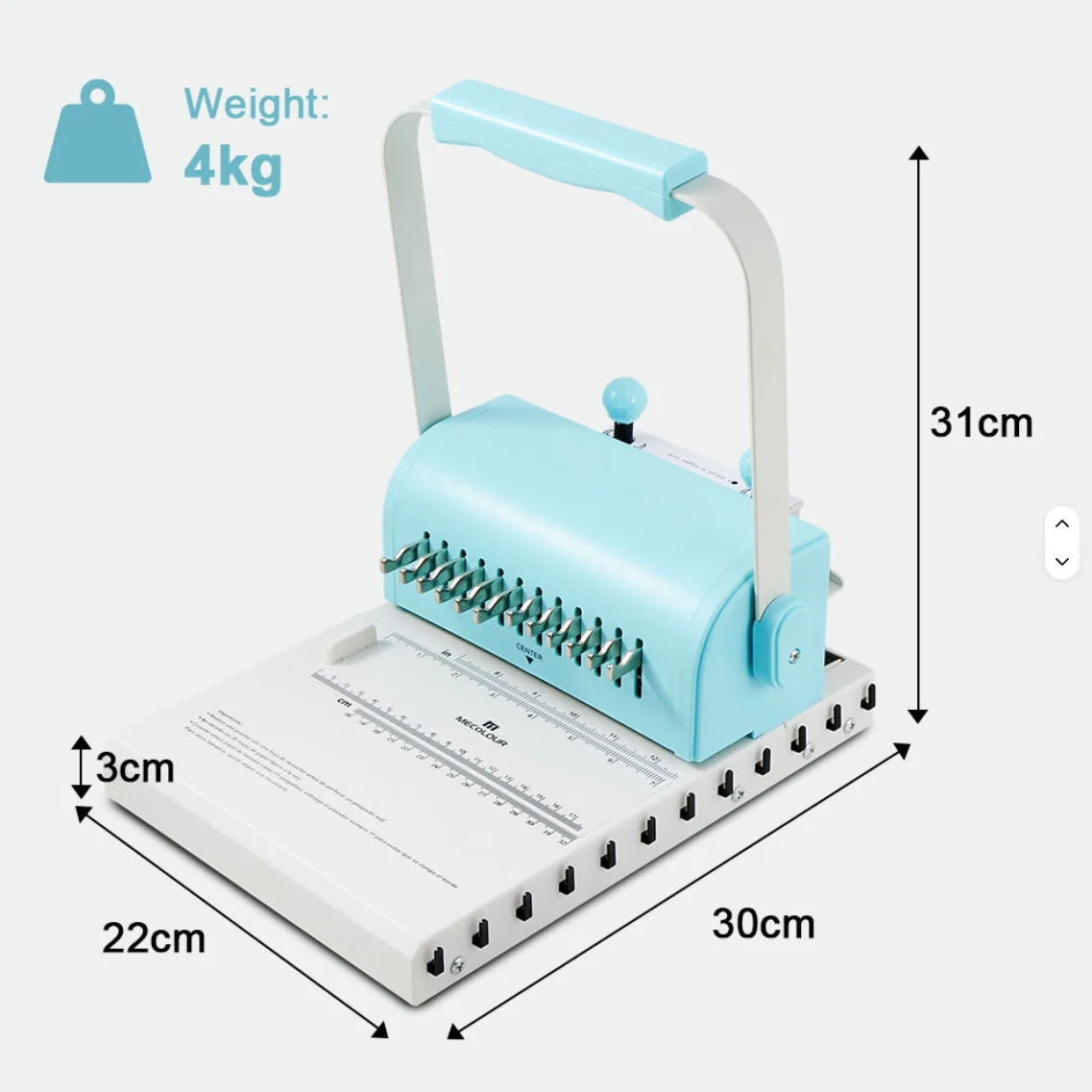 Double Function Coil Wire Binding Machine 12 Hole Mini Iron Ring Punching And Binder Machine for DIY Crafts Scrapbooks Calendars