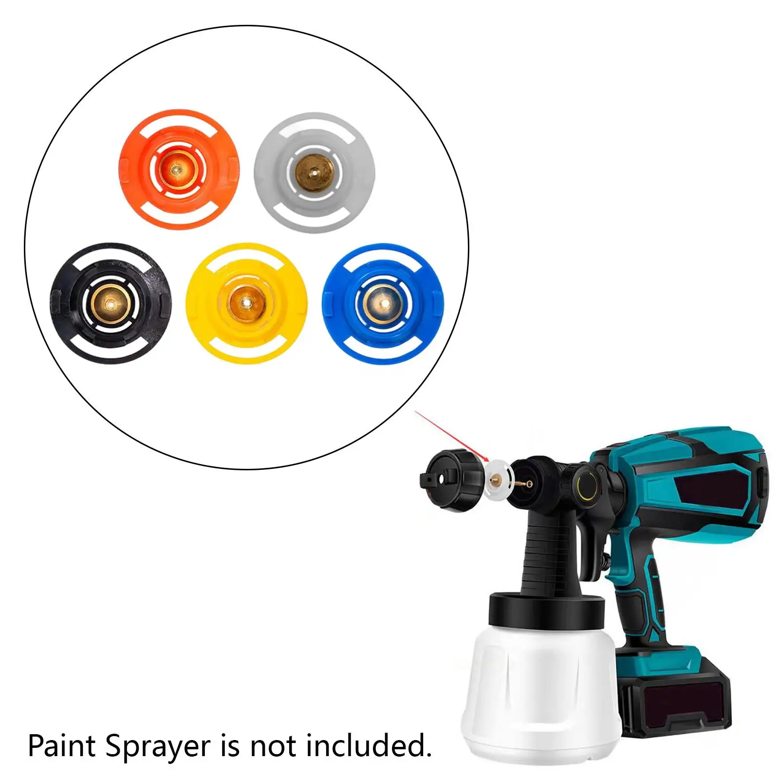 5Pcs Paint Spraying Machine Nozzle Professional Replacement Replace Parts Accessories for Fence Car Garden Chairs Bike Ceiling
