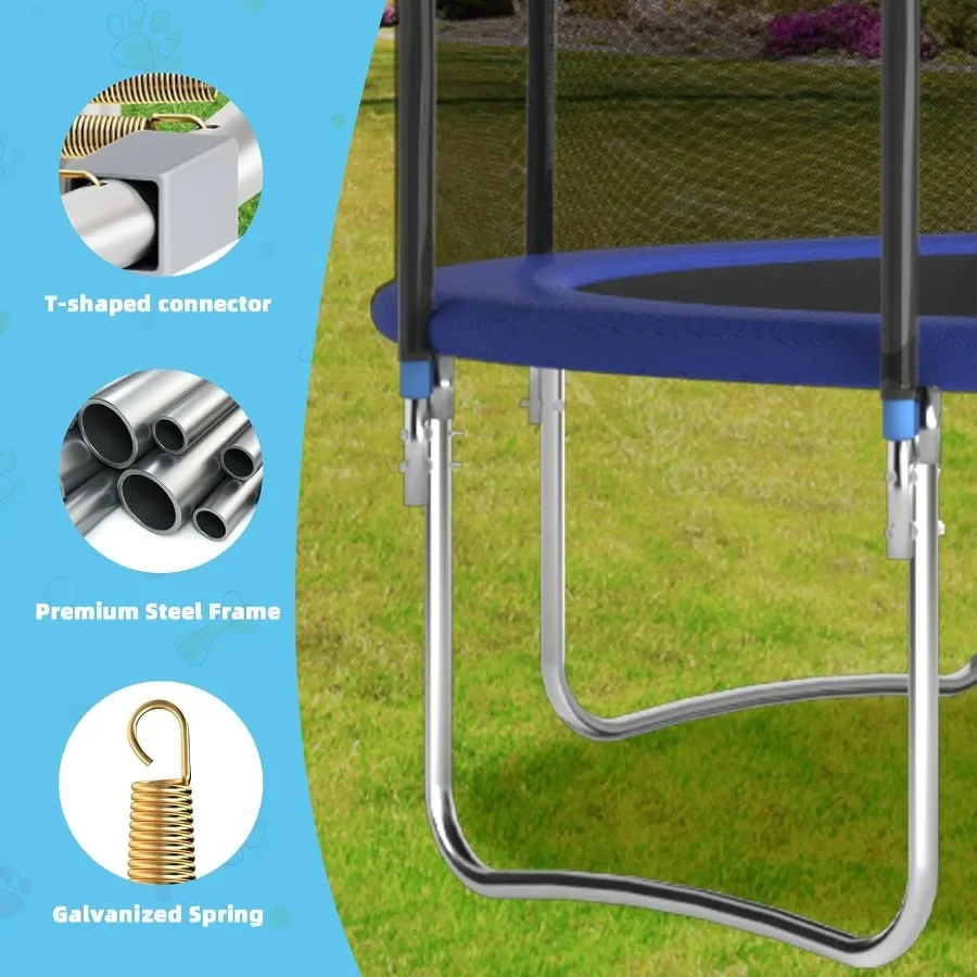 ترامبولين خارجي 14FT 12FT 10FT 8FT للبالغين مع شبكة أمان بسعة وزن عالية 3001000LBS مثالية للظهر #5