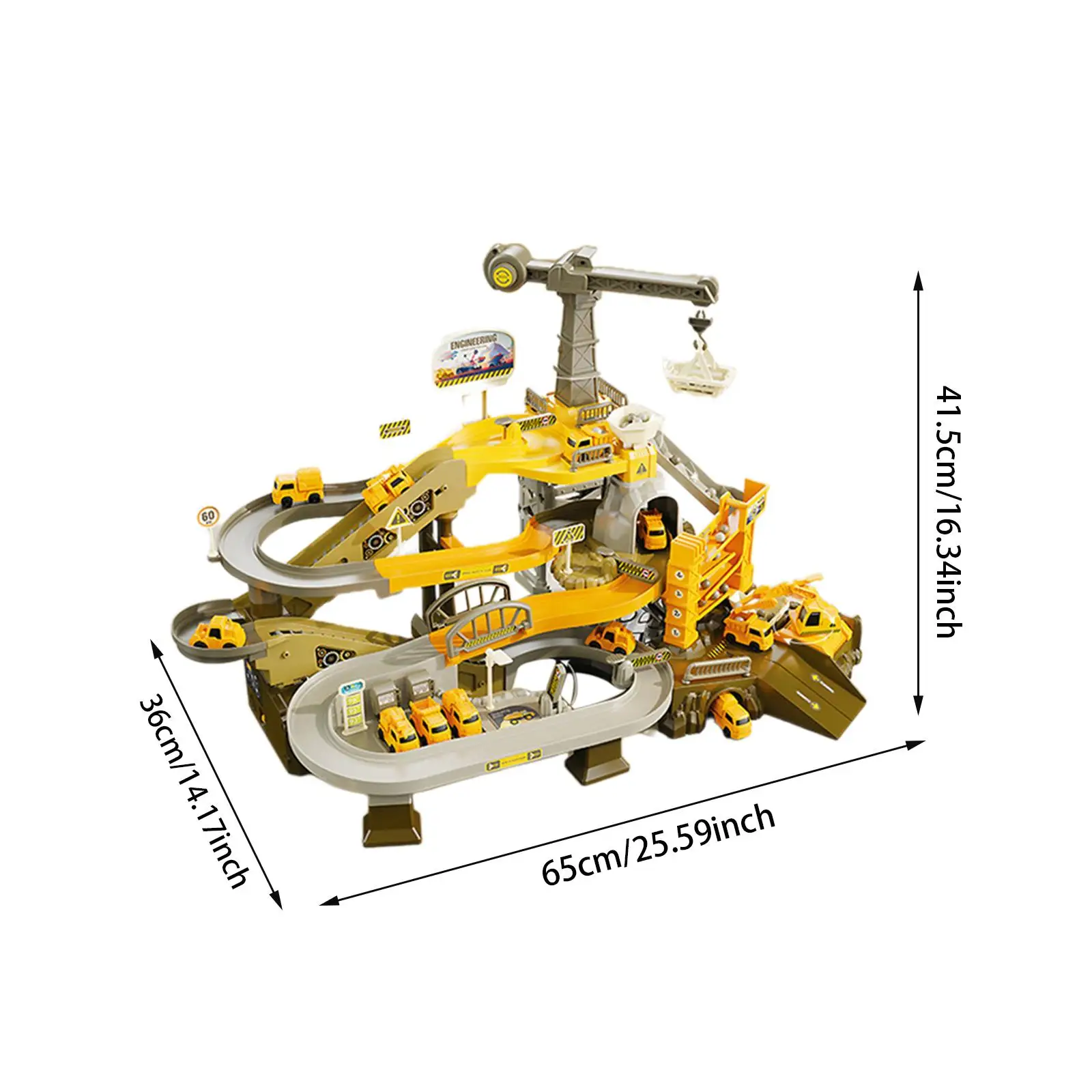 Conjunto de pista de corrida de brinquedos de construção, conjunto de jogos de veículos de engenharia para meninos e meninas de 3 a 8 anos, presentes