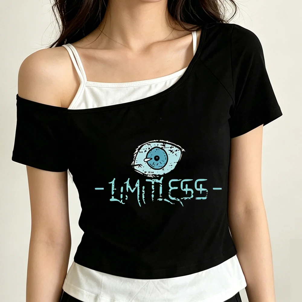Jujutsu Kaisen crop top ladies alternative  gothic meme dollette emo tshirt y2k party summer japan harajuku