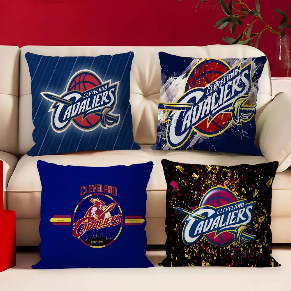 C-Cleveland C-Cavaliers logo Personalized Pillow Cover Kids Bedroom Wild Party Decor Pillowcase kid Birthday shower Gift
