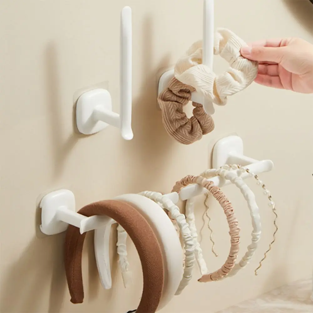 3 Pcs Multi-function L-type Hook Modern Simplicity Hat Stack Roll Toilet Paper Hanger Punch-free Reusable