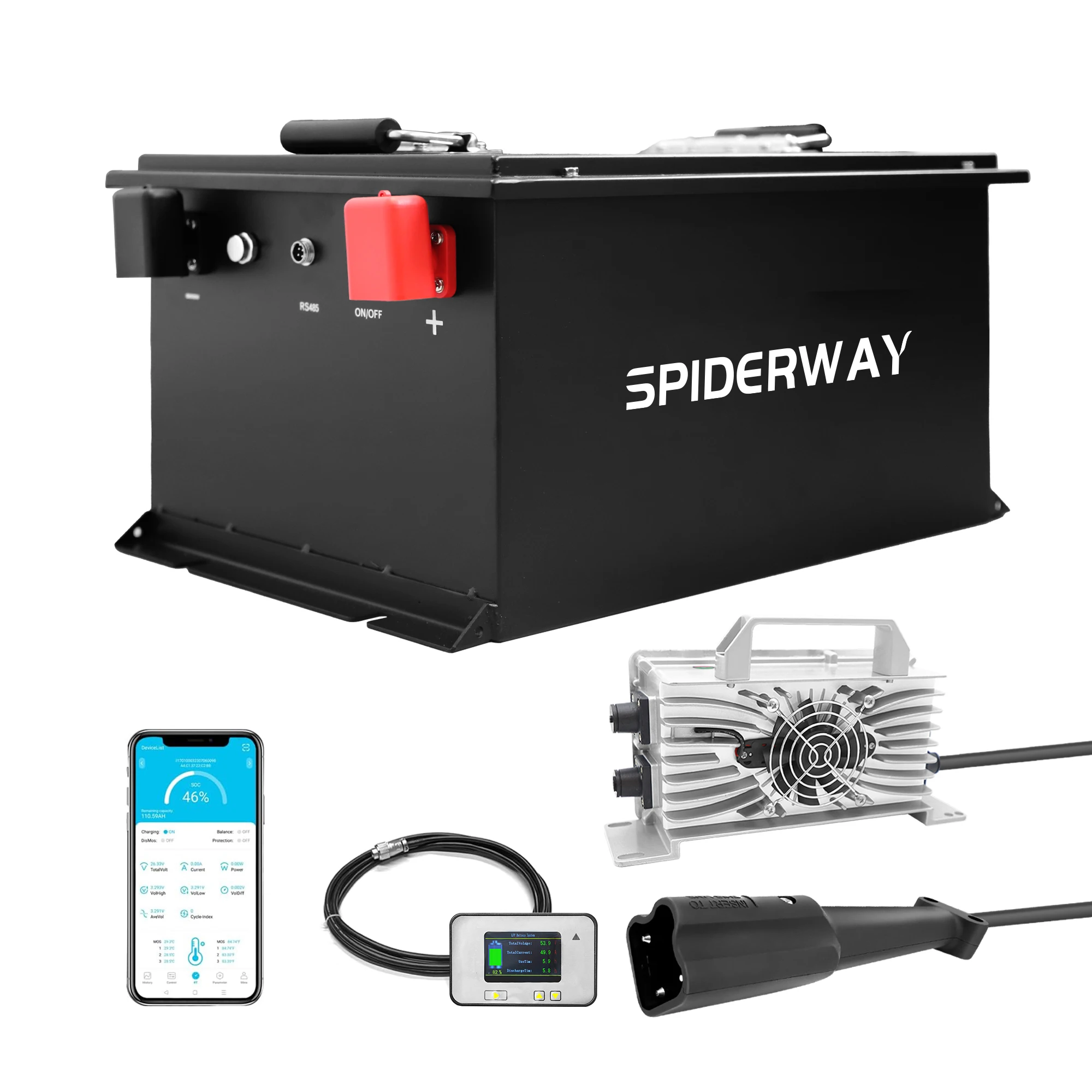 

48V 150Ah Golf Cart LiFePO4 Lithium Battery w/Charger for YAMAHA YDRE G29 Drive