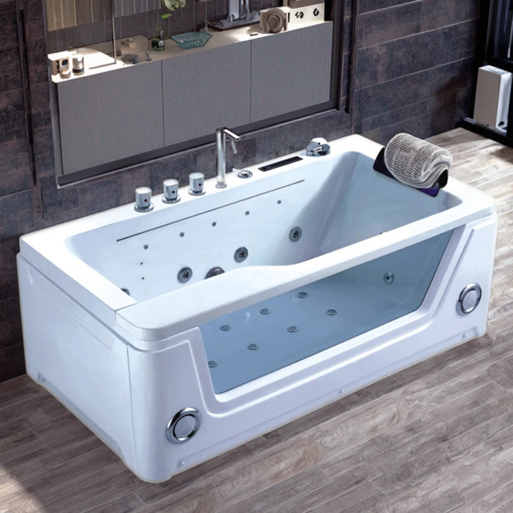 Luxury Freestanding Acrylic Massage Bathtub Thermostatic Spa Whirlpool Hot Tub