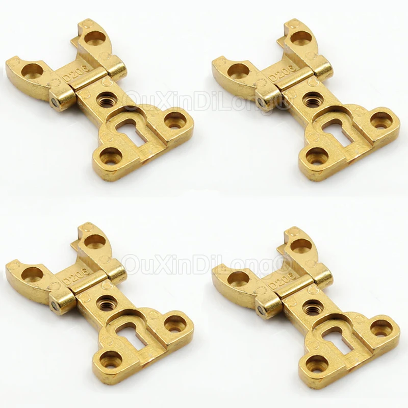 4PCS Zinc Alloy Antique Vintage Folding Hinge European Cabinet Door Hinge Clothes Cupboard Book Antique Furniture Hinges GF1301