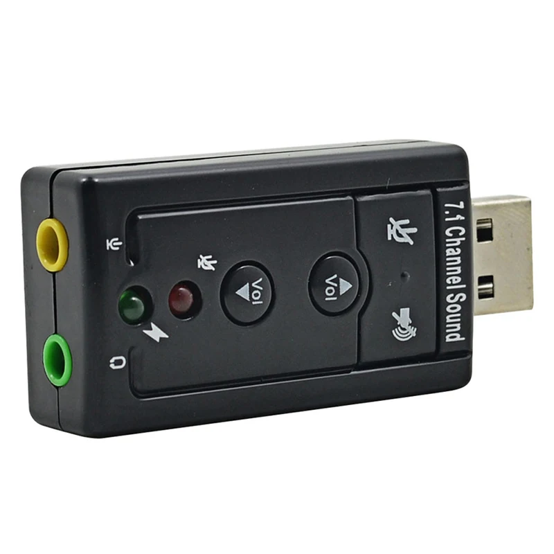 {CC44} 7.1 Sound Card 3D Stereo USB Audio Adapter To Jack 3.5mm Laptop External Sound Card Game Chat Sound Card Drive Free