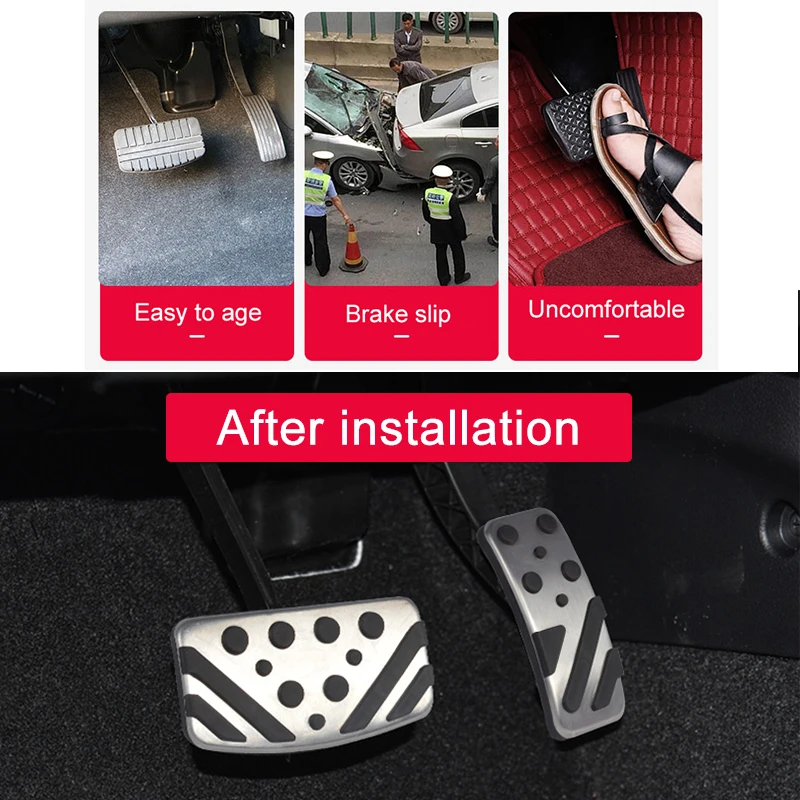 For Mitsubishi Outlander 2 3 Pajero 4 Montero Shogun Sport V80 V87 V93 V97 2007-2021 Car Fuel Brake Pedals Cover Pad Accessories