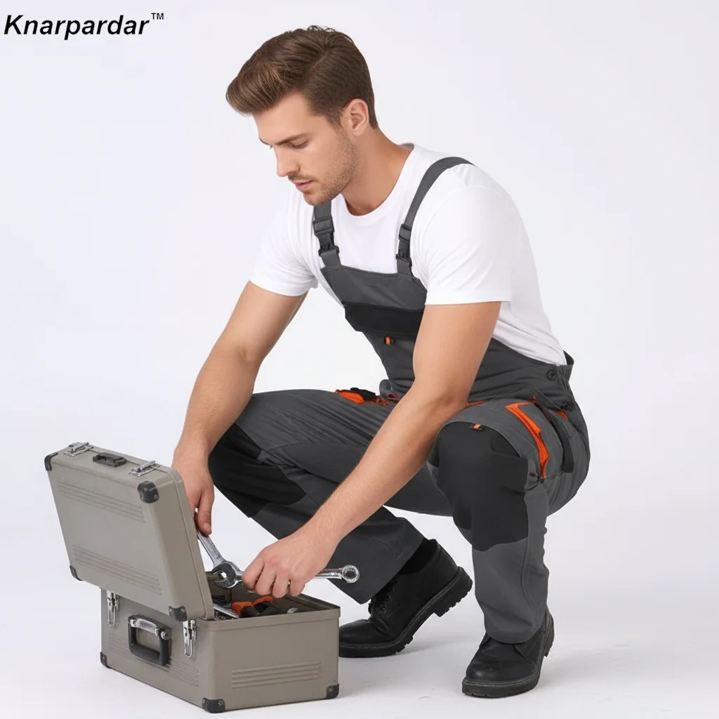 Men’s Green Blue Khaki Work Bib and Brace Overall with Pockets Carpenter Work Overalls Workwear