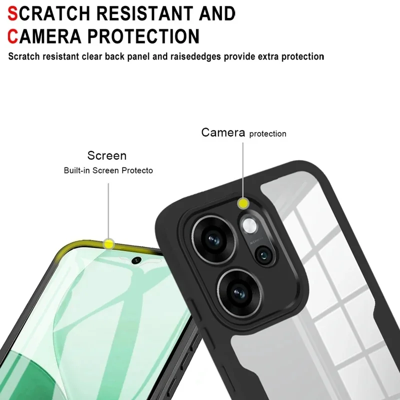 Luxury 360 Full Body Front Screen Case For OPPO Reno 14 14F 14 F Reno14 Pro Reno14F 5G Silicone Bumper Shockproof Cover